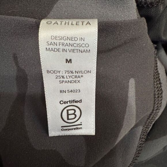 Athleta Salutation Camo Jogger Pants Gray Stretch Sz M - Picture 9 of 9